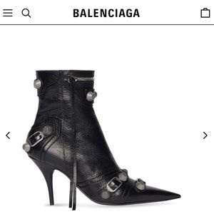 Balenciaga Black Cagole Bootie